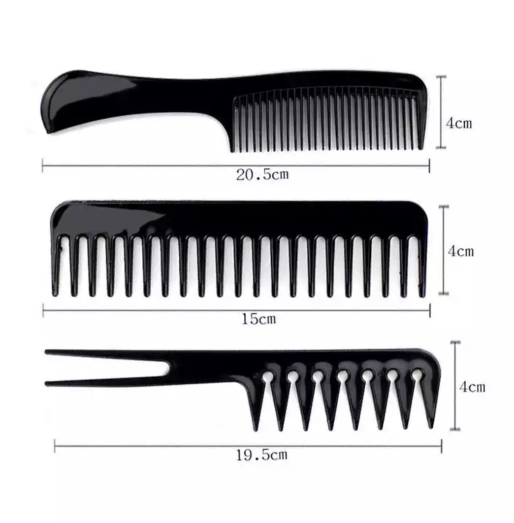 10pcs Salon Hair Comb Set Professional Hairdressing Cutting Barber ...
